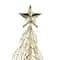 Gold Metal Layered Cutout Leaf Christmas Tree Sculpture Set